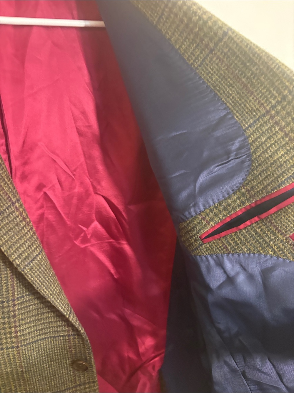 Charles Tyrwhitt Brown Glen Plaid Sport Coat with Pink Lining - Picture 8 of 13